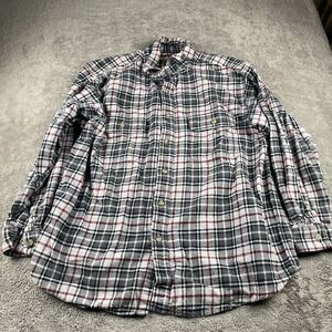 Vintage Moose Creek Collard Button Up Shirt Mens XL Gray Plaid Long Sleeve